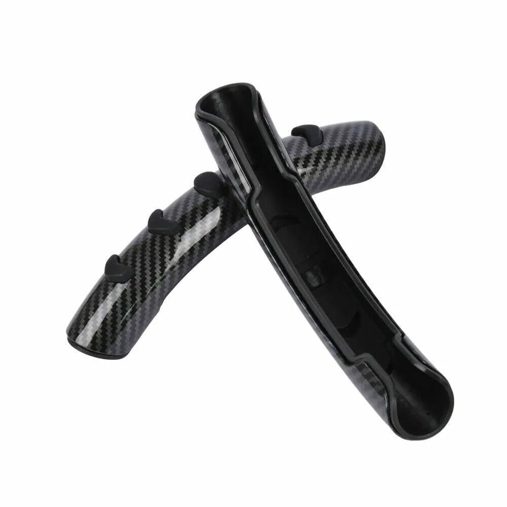 Carbon fibre black steering wheel anti-skid sleeve for universal 38cm fit.