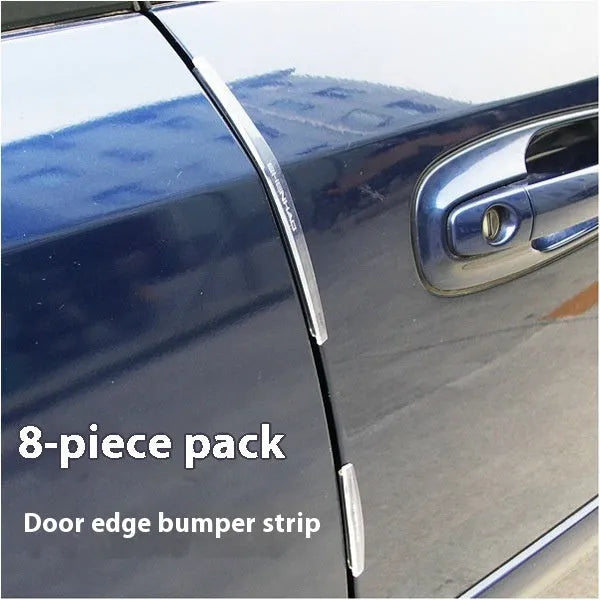 White plastic car door edge anti-collision strip for vehicle protection