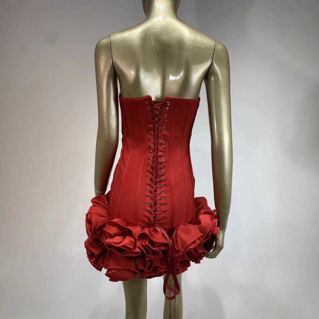 Women's solid colour polyester dress with mid waist design in urban style