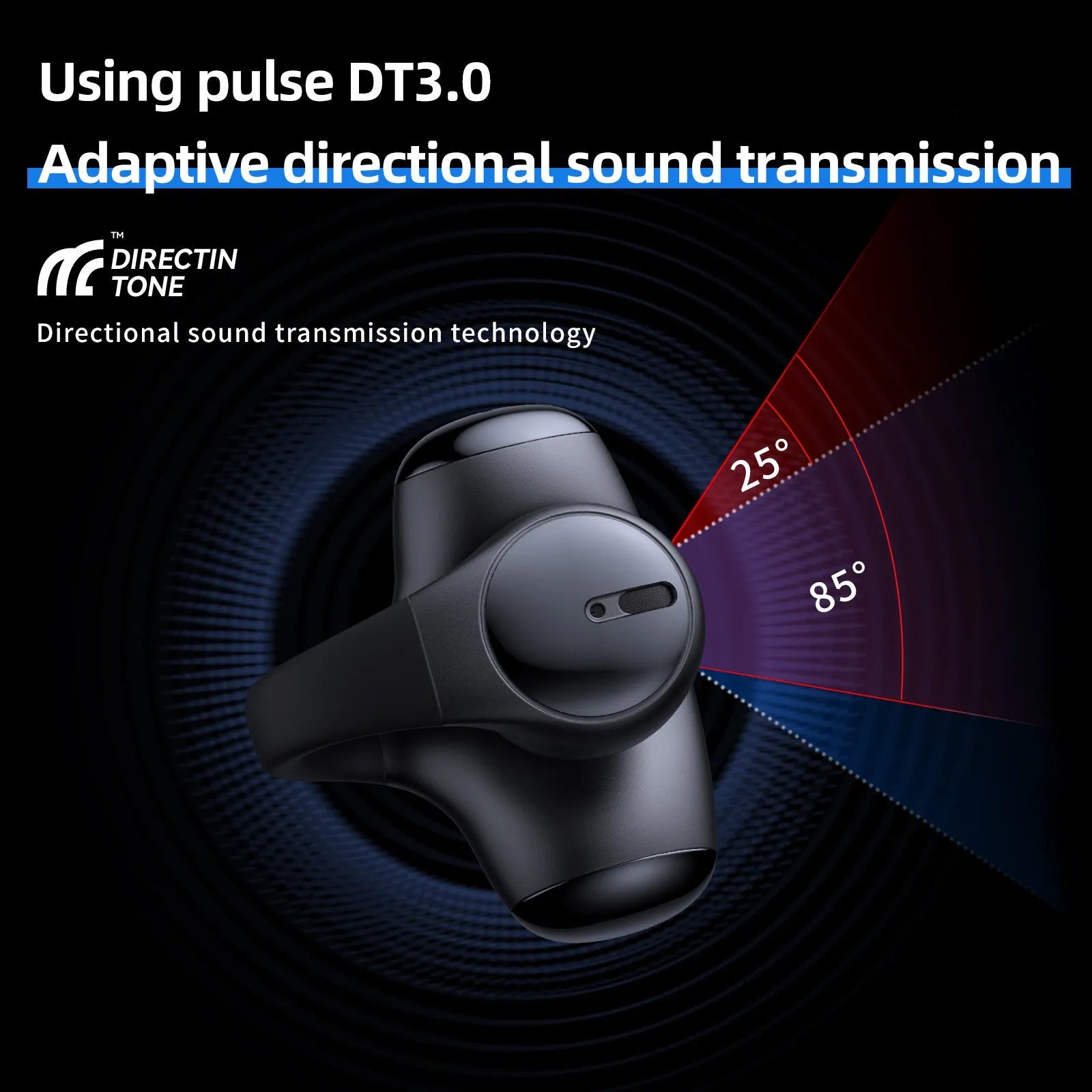 T306 black and white Bluetooth clip-on sports gaming headset with ear hook design