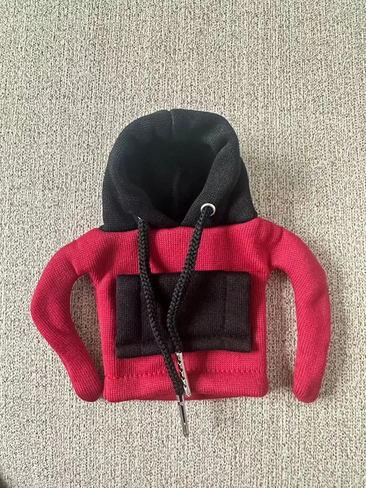 Polyester gear lever hood cover for cars in red and green Christmas colours.