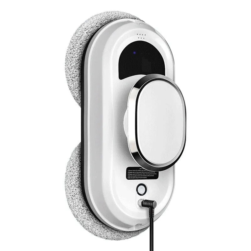 W11 White automatic high altitude cleaning machine with remote control on white background