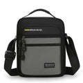 Men's waterproof nylon crossbody bag in green colour with shoulder strap and storage compartments