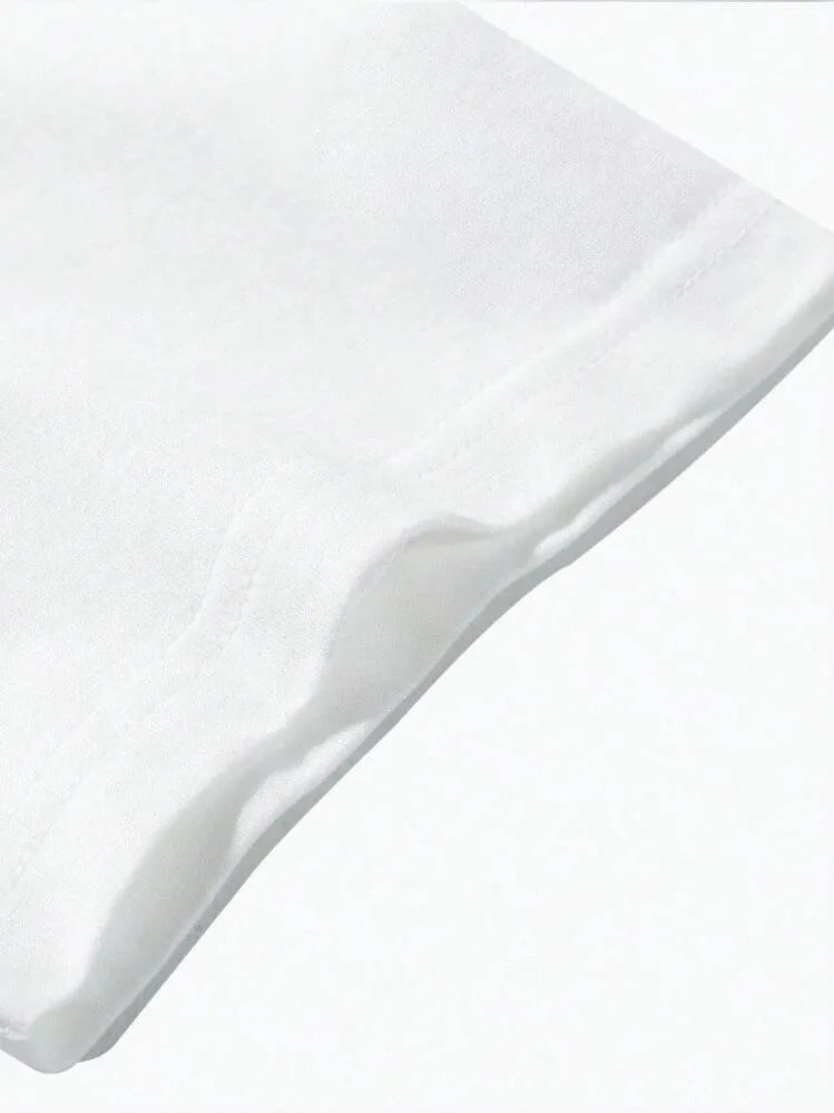 Men's pure cotton short sleeve t-shirt in Japanese retro style with solid colour design