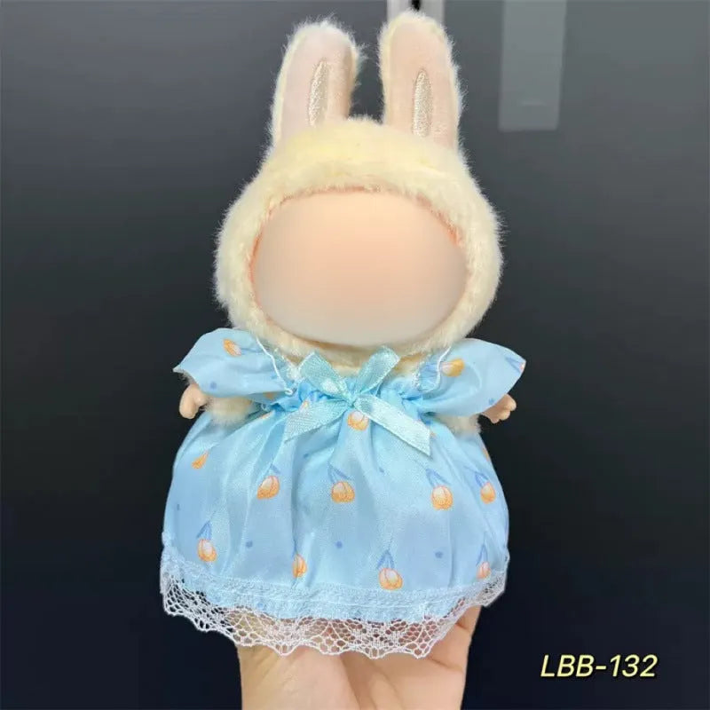 17cm plastic doll costume for vinyl figurines in multiple LBB design styles