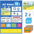 Children's alphabet learning sleeve table chart with word cards, letter cards, picture cards and songs