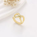 Titanium steel butterfly hollow women's ring in gold colour