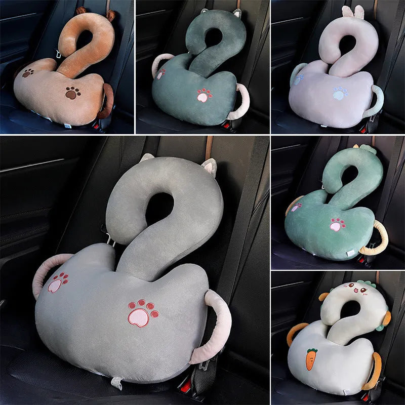 Cartoon animal question mark shape cushion pillow with plush material in various colour options