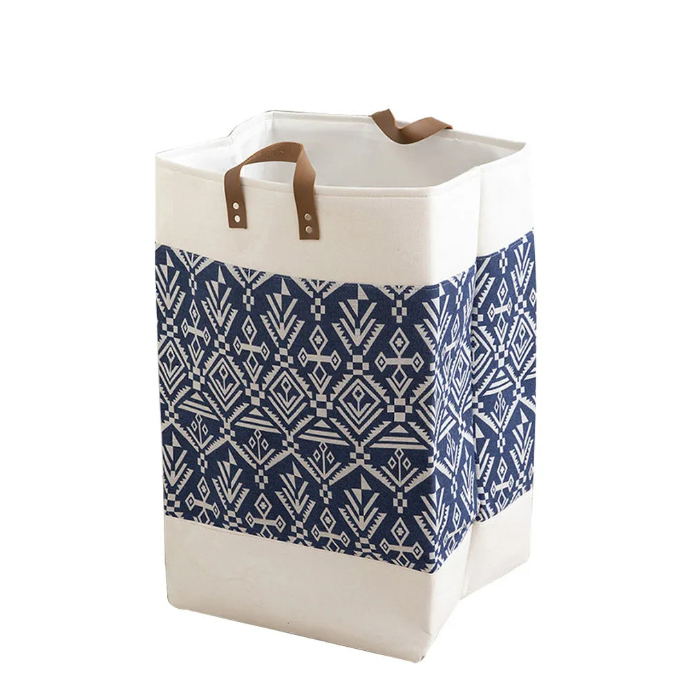 Fabric under-bed storage bag with zipper, dimensions 35x35x55 cm, shown in colourful bear print.