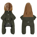 Dog waterproof polyester shell jacket in British style design for small to medium sized pets