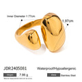 Women's exaggerated open geometric ring in stainless steel, colour JDR2405081.