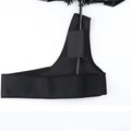 Black portable umbrella holder with adjustable shoulder strap for 10-bone manual umbrellas
