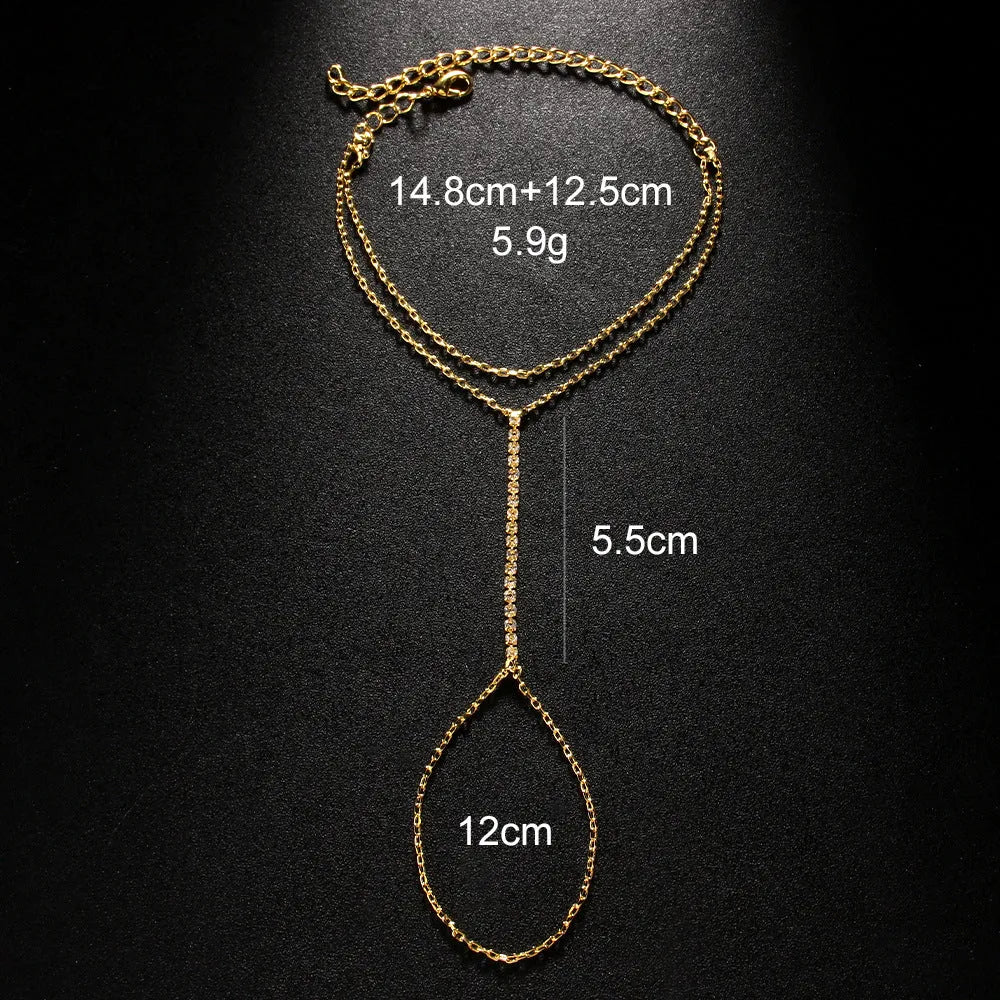 Women's geometric alloy bracelet with rhinestone decoration in silver or gold electroplated finish