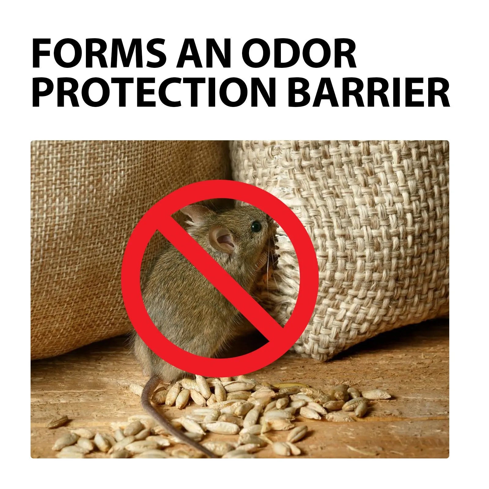 60ml rat repellent spray bottle with botanical essential oil formula for home and car use.