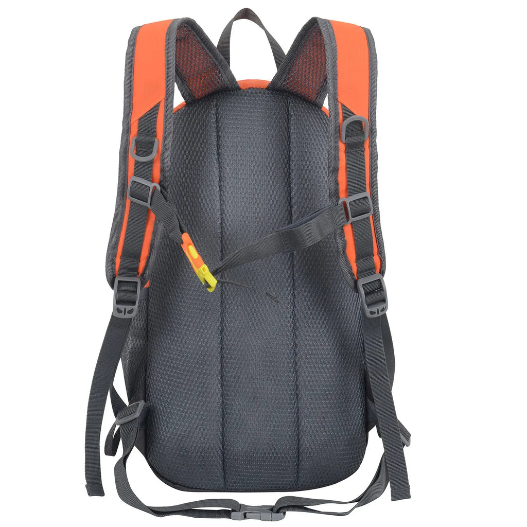20L capacity multi-functional sports backpack in Oxford cloth with an air pillow belt, shown in one of six colour options.
