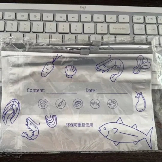 Aluminium foil resealable fresh-keeping bags in three sizes with temperature resistance