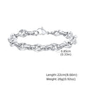 Handmade stainless steel thick geometric chain bracelet for men's hip hop style