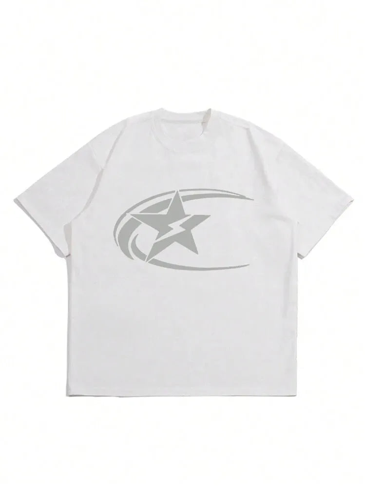 Men's pure cotton short sleeve t-shirt in Japanese retro style with solid colour design