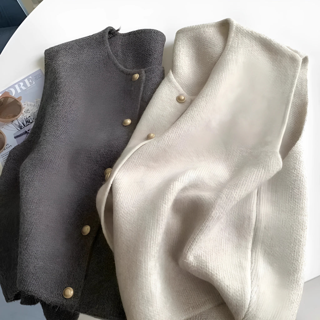 Women's polyester half-sleeve pullover vest in commuting style available in six colours