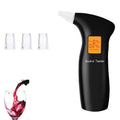 Portable orange light breath alcohol tester with replaceable mouthpieces for drivers