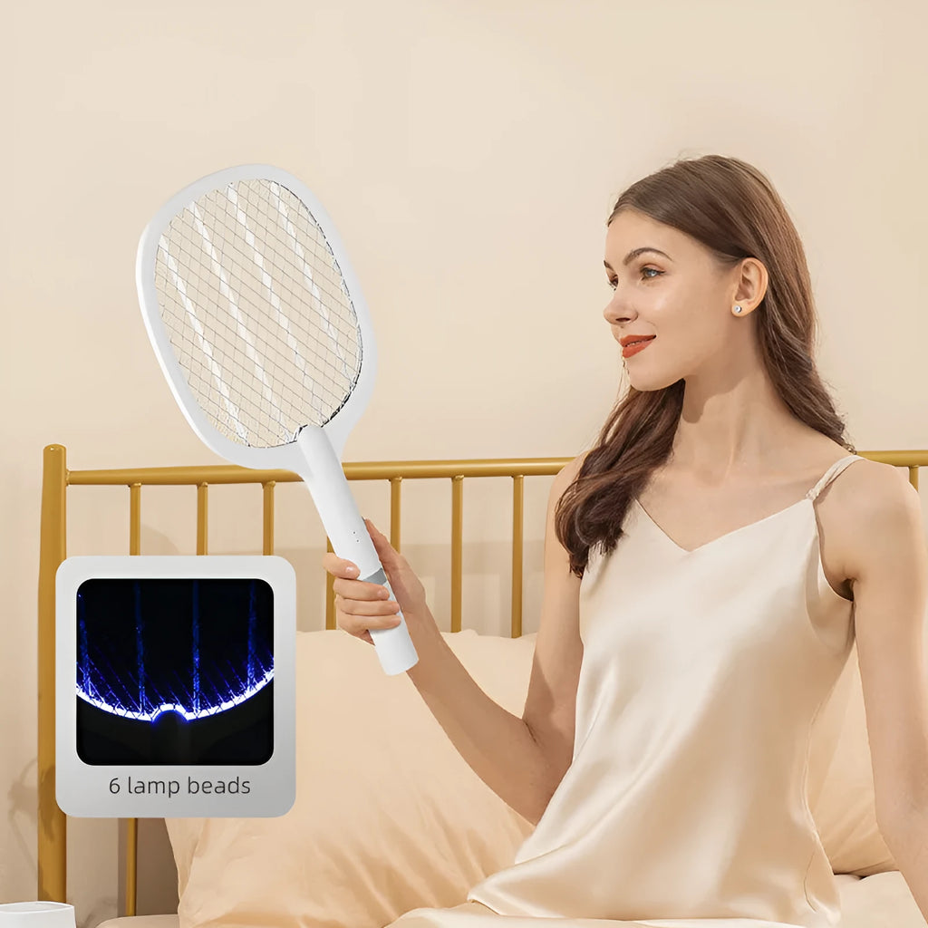 Rechargeable electric mosquito swatter with ABS plastic shell for household insect control