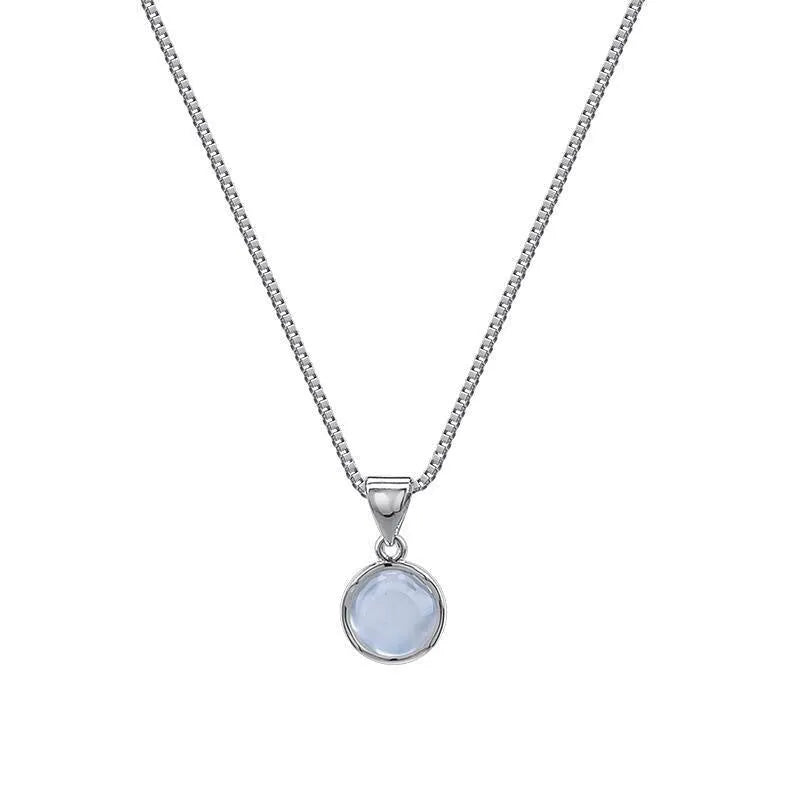 Women's oval pendant necklace with geometric eight awn star design on adjustable 21-50cm chain in X7 6moon light colour