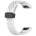 Garmin Fenix quick release silicone watch strap in multiple colours on a grey background.