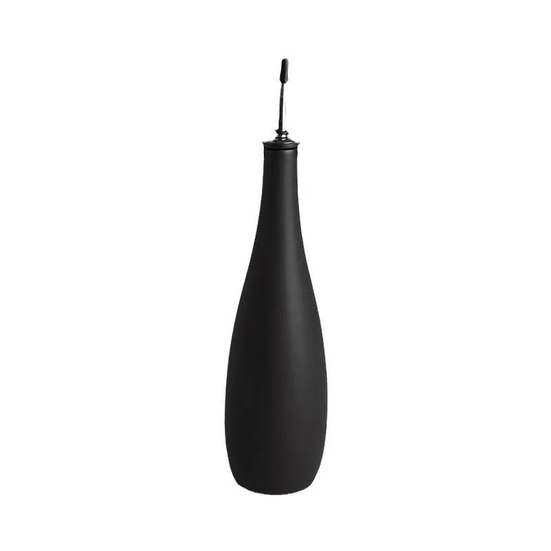 Ceramic oil pot with funnel and brush in 650ml capacity