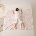 Anti-kick summer blanket in chemical fibre quilt with antibacterial filler in multiple colour options