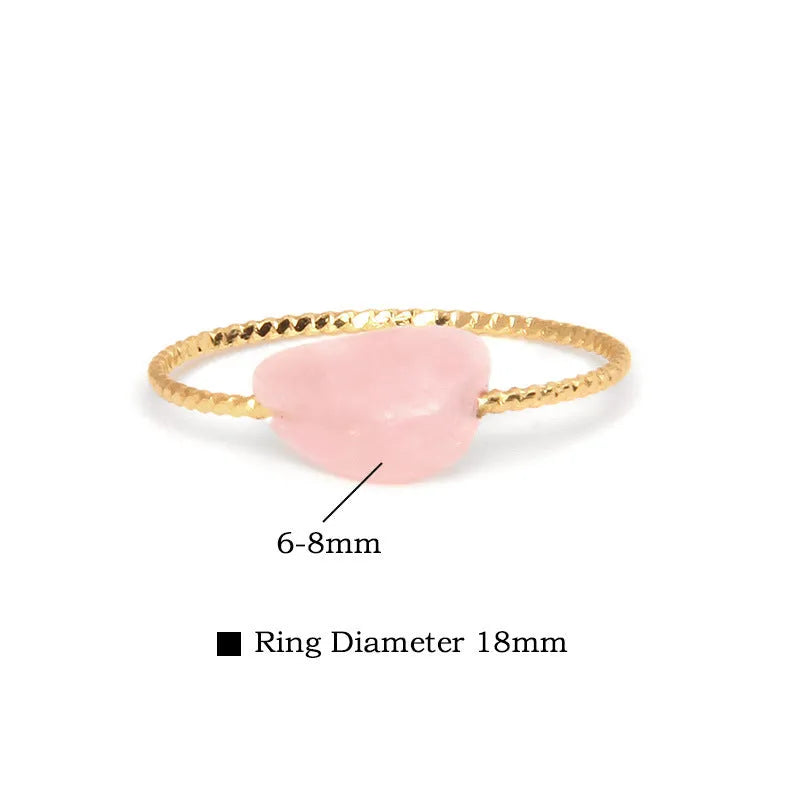 Geometric agate ring for women with original niche design in various colour options