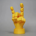 Yellow PLA movable joint hand prop figurine for decoration.