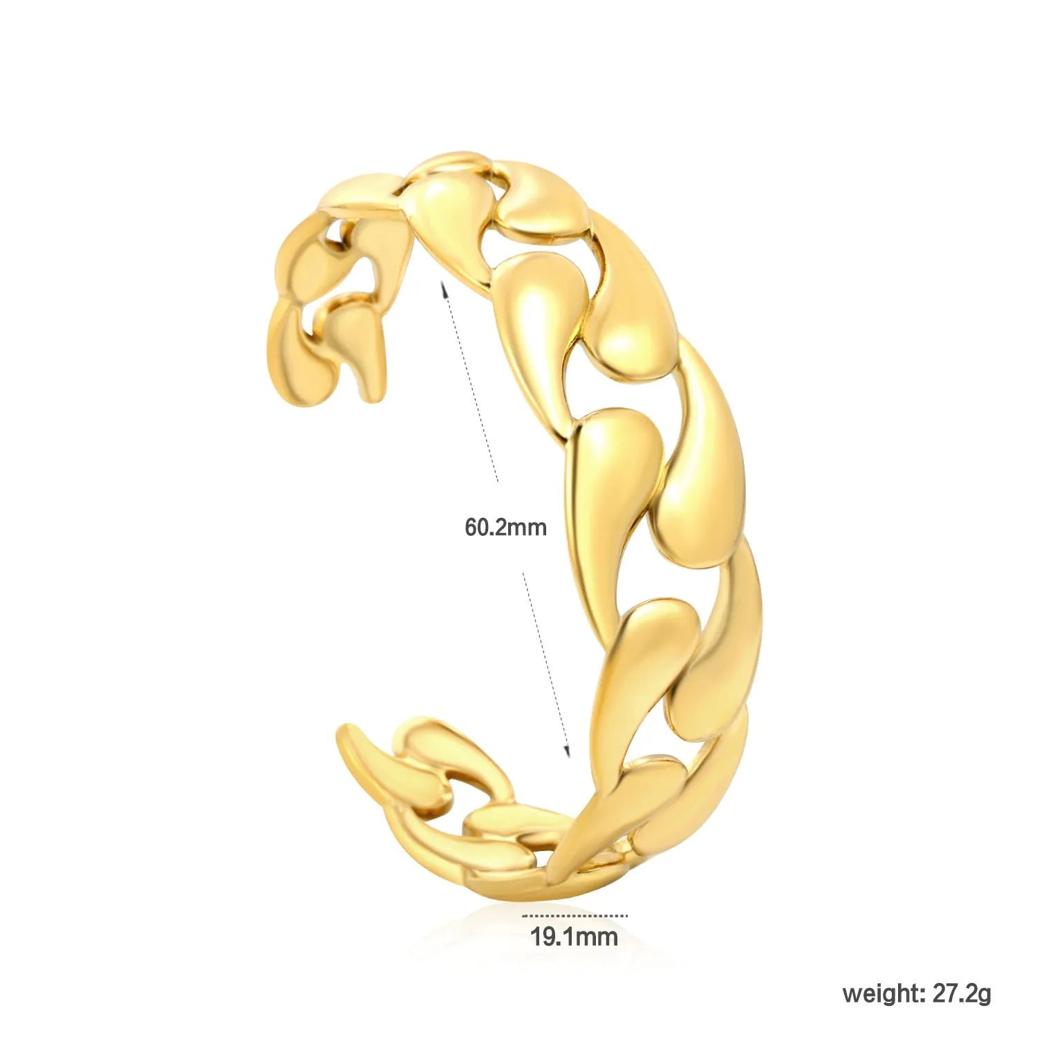 Stainless steel alloy bracelet in European American style with gold and silver colour options