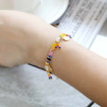 Women's imitation pearl and glass beaded bracelet with European-American styling and manual craftsmanship