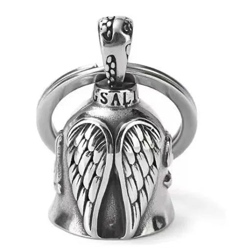 Vintage-style white angel wings necklace and keychain made from alloy.