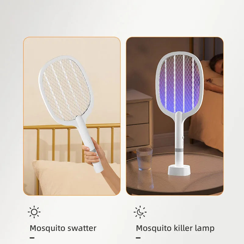 Rechargeable electric mosquito swatter with ABS plastic shell for household insect control