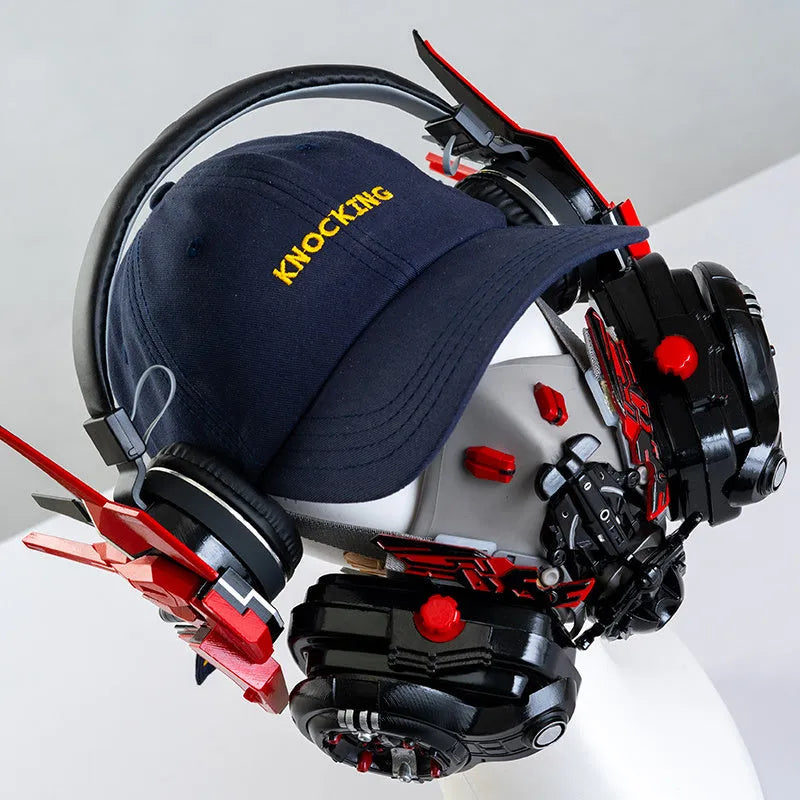 Men's Tech Mecha Wireless Bluetooth headphones in plastic with various colour options USB charging