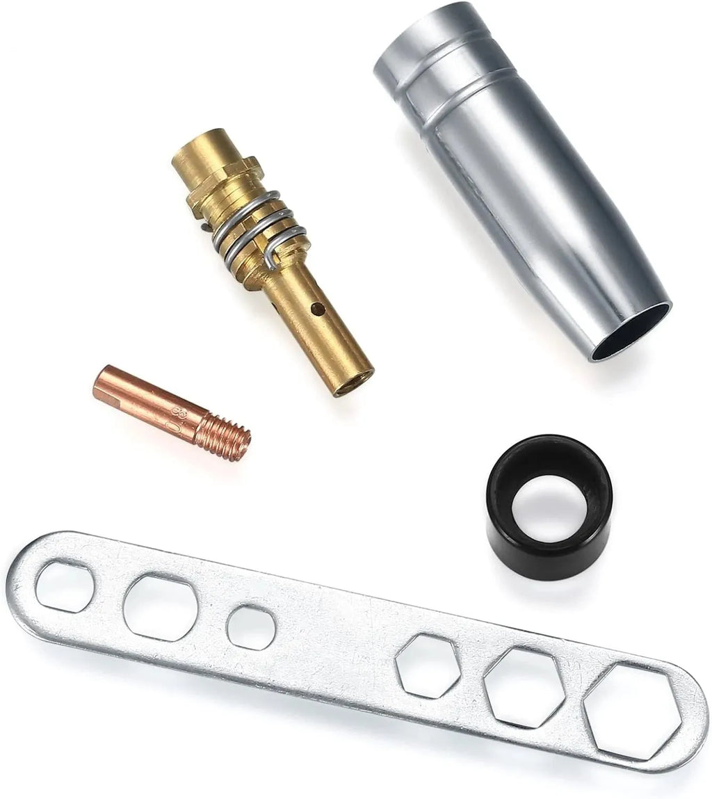 Welding fittings conductive nozzle protection suit 25-piece copper set with 15 conductive nozzles and 19mm length