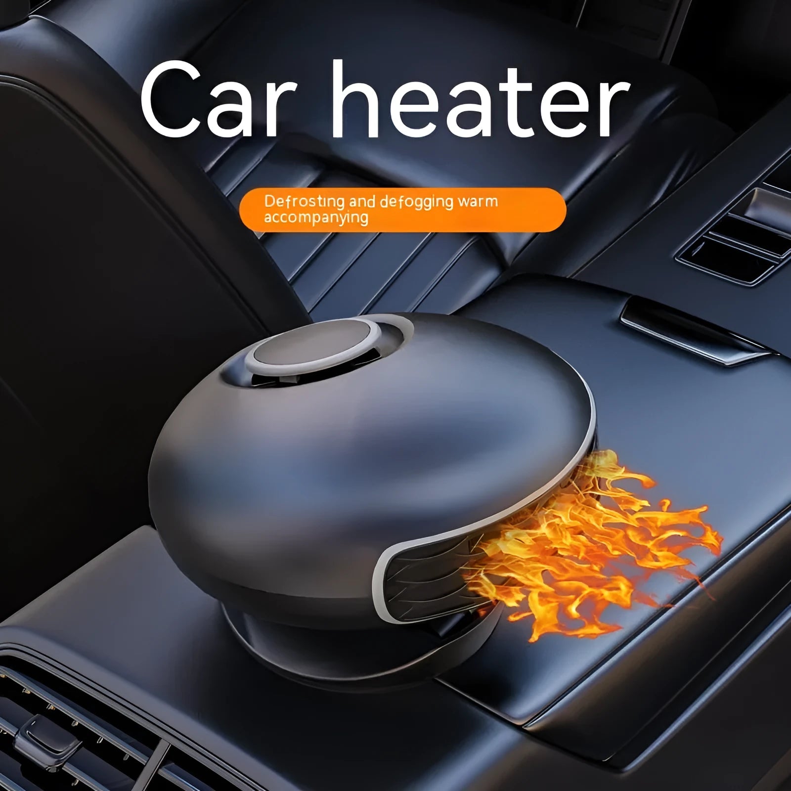 YF-180 black car warm air blower heater with 130cm cable for 12V and 24V vehicle defrosting