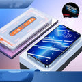 Anti-peep tempered glass screen protector for iPhone with dust-free clean room and HD electroplating