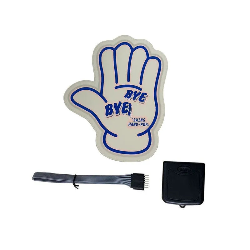 Small luminous wall stickers with various designs including words and symbols, with driver and connecting line