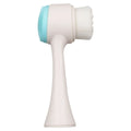 Blue nylon pet paw brush for dog and cat grooming with soft bristles