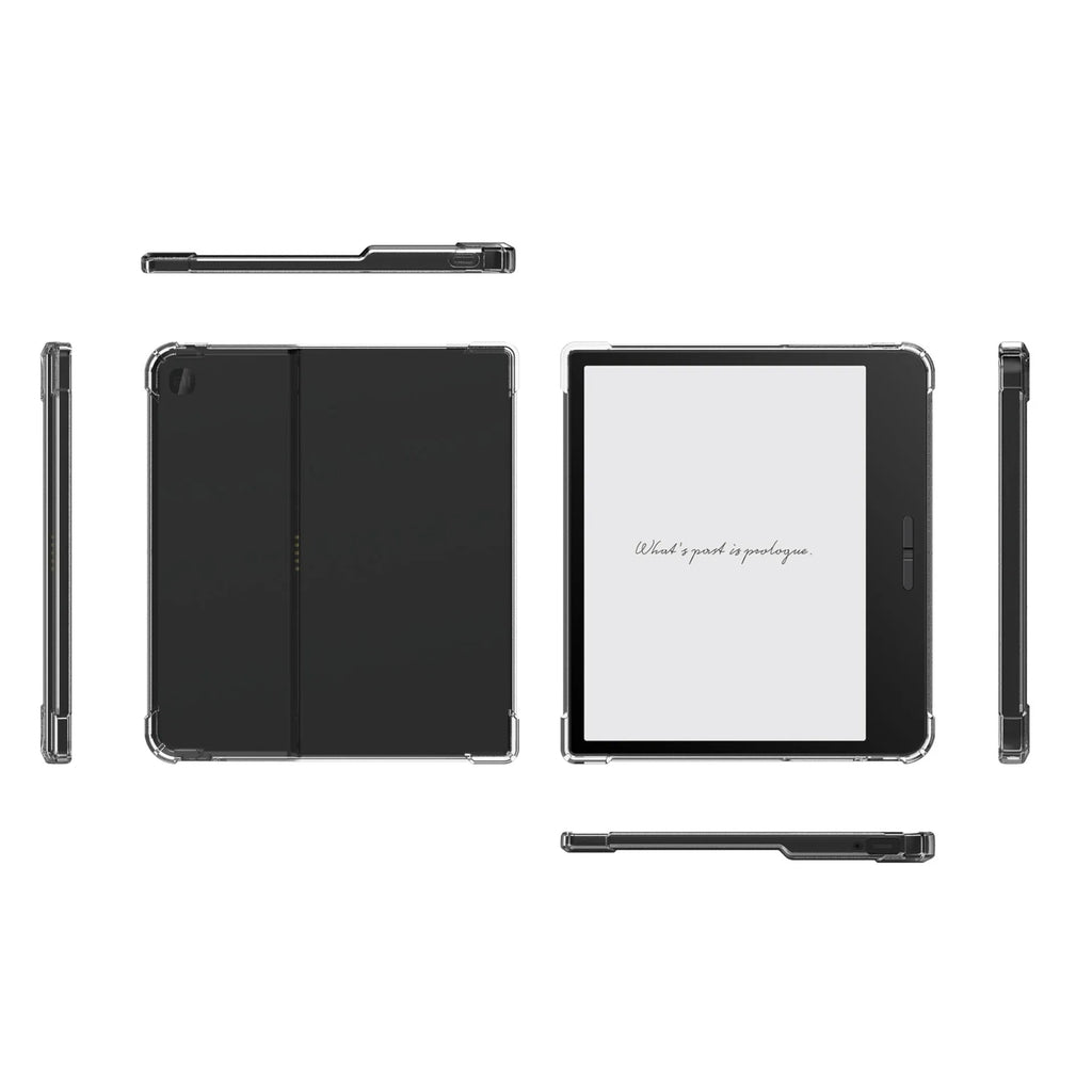 Transparent airbag protective case for 7-inch Xiaomi phone showing TPU construction and all-inclusive design