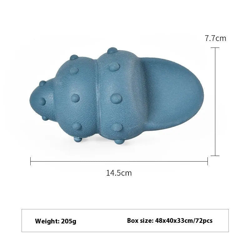 Blue rubber shark dog toy for paste filling with leak-resistant design