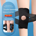 Black mesh fabric knee protective sleeve for meniscus and patellar injury recovery in adult size