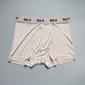 Men's loose-fit silk shorts in navy blue, silver grey, or skin colour