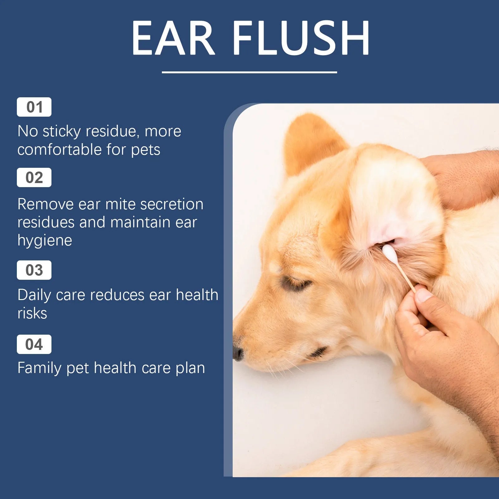 100ml pet ear cleaner bottle with applicator for cats and dogs
