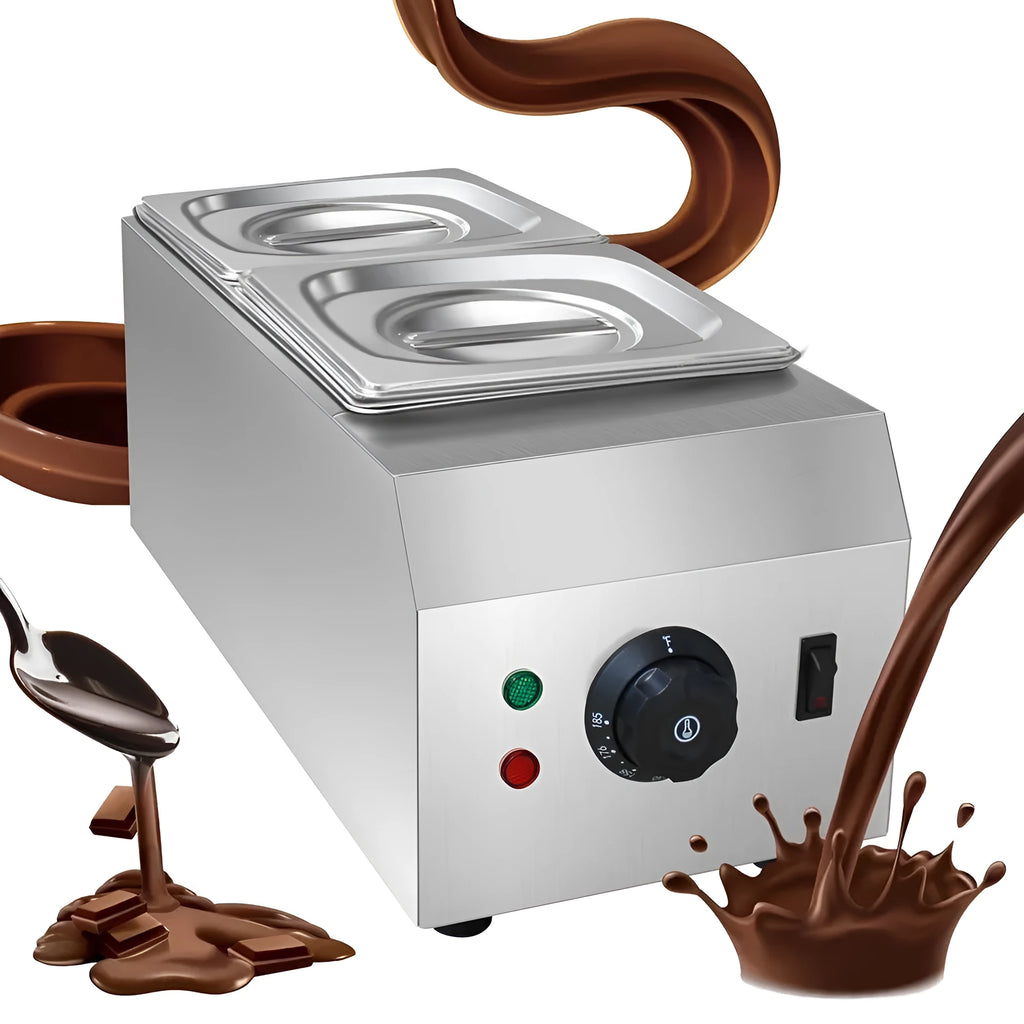 Commercial chocolate melting machine with double pot water insulation heating and temperature control display