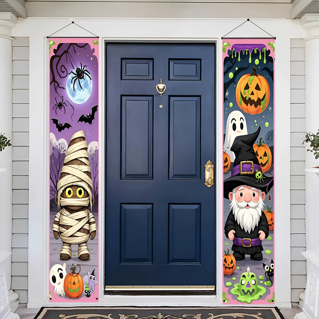 Polyester Halloween couplet hanging flag decorations measuring 30 by 180 centimetres