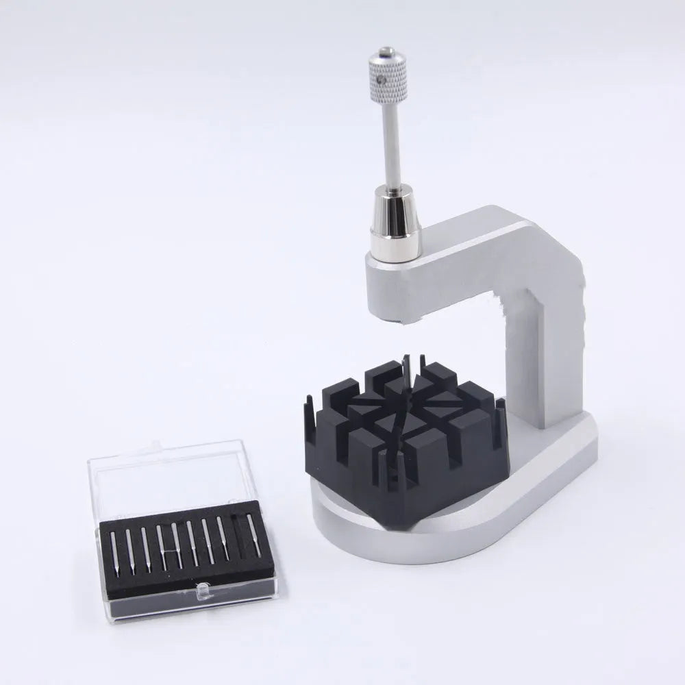 Silver professional press strap removal tool for watch bands and jewellery repair