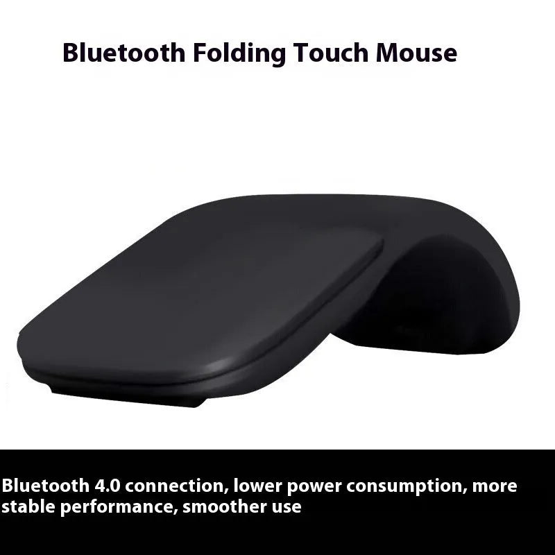 Folding Bluetooth wireless mouse showing compact folded form and unfolded 131.2mm working size